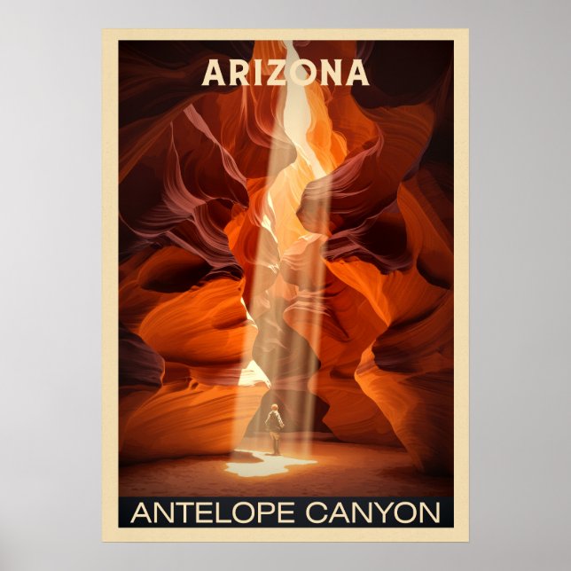 Poster Parque Nacional Antelope Canyon na Arizona V02 (Frente)