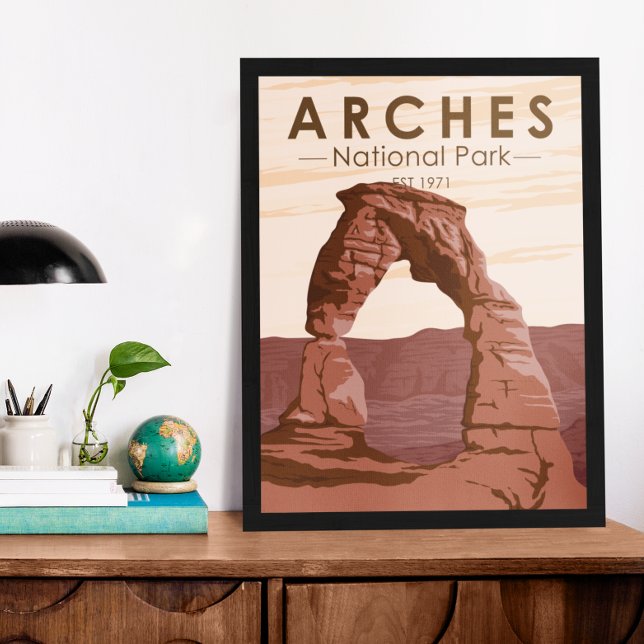 Poster Parque Nacional Arches Arco Delicado Vintage (Criador carregado)