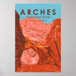 Poster Parque Nacional Arches Utah Arco de Duna de Areia