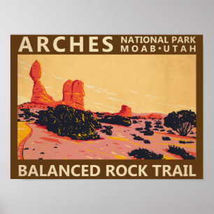 Poster Parque Nacional Arches Utah Trilha da Rocha Equili