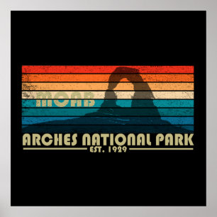Poster Parque Nacional Arches Vintage Moab Utah