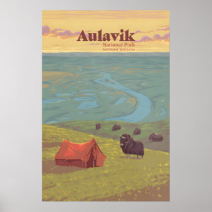 Poster Parque Nacional Aulavik Territórios do Noroeste Ca