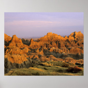Pôster Parque Nacional Badlands em Dakota do Sul