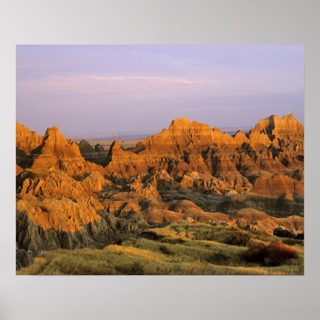 Pôster Parque Nacional Badlands em Dakota do Sul (Frente)