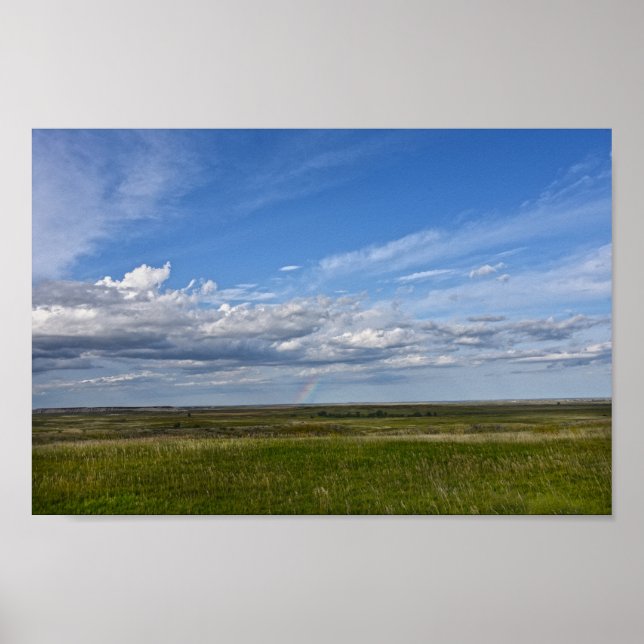 Poster Parque Nacional Badlands Grasslands Rainbow (Frente)