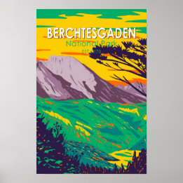 Poster Parque Nacional Berchtesgaden Alemanha Vintage