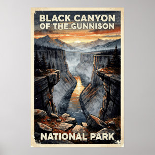 Poster Parque Nacional Black Canyon do Gunnison