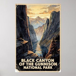 Poster Parque Nacional Black Canyon of the Gunnison Vinta