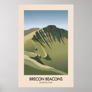 Poster Parque Nacional Brecon Beacons Cartaz de Viagens M