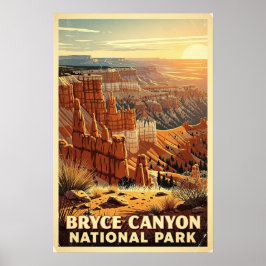 Poster Parque Nacional Bryce Canyon Retro