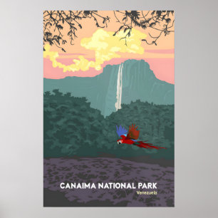 Poster Parque Nacional Canaima Venezuela Cartaz de Viagem
