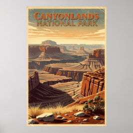 Poster Parque Nacional Canyonlands Retro