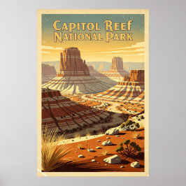 Poster Parque Nacional Capitol Reef Retro