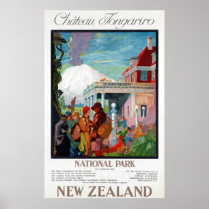 Poster Parque Nacional Chateau Tongariro Nova Zelândia