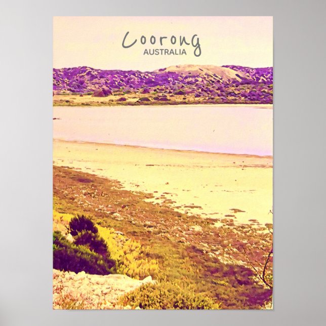 Poster Parque Nacional Coorong Austrália viagem (Frente)