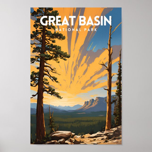 Poster Parque Nacional da Bacia do excelente (Frente)
