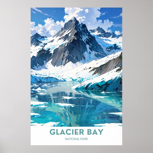 Poster Parque Nacional da Baía de Glacier (Frente)