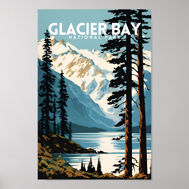 Poster Parque Nacional da Baía de Glacier (Frente)