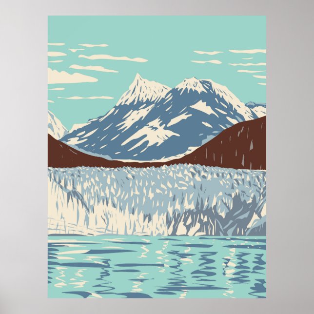 Poster Parque Nacional da Baía de Glacier (Frente)