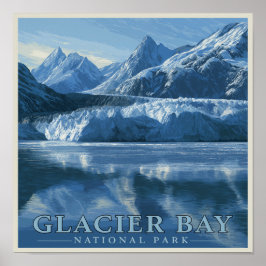 Poster Parque Nacional da Baía dos Glaciares no Alasca