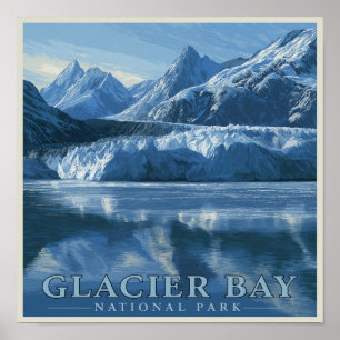 Poster Parque Nacional da Baía dos Glaciares no Alasca