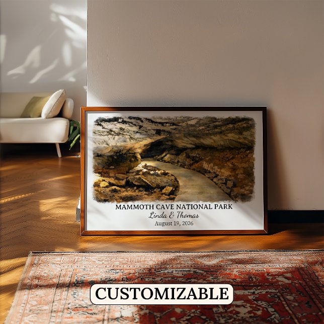 Poster Parque Nacional da Caverna do Mamute Kentucky Aqua (Criador carregado)