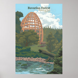Poster Parque Nacional da Floresta Bávara Alemanha Viagen