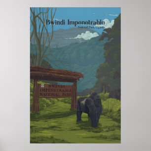 Poster Parque Nacional da Floresta Impenetrável de Bwindi