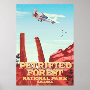 Poster Parque nacional da floresta Petrificada, Arizona.