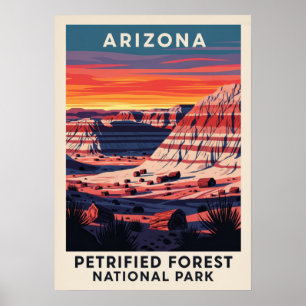 Poster Parque Nacional da Floresta Petrificada de arizona