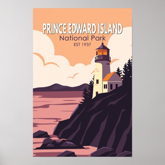 Poster Parque Nacional da Ilha do Príncipe Eduardo Canadá (Frente)