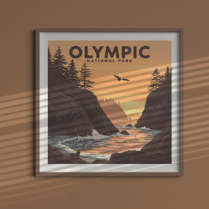 Poster Parque Nacional da Olimpiadas Vintage