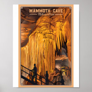 Poster Parque Nacional das Cavernas de Mammoth Litho Trab
