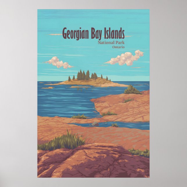 Poster Parque Nacional das Ilhas da Baía Georgiana Ontári (Frente)