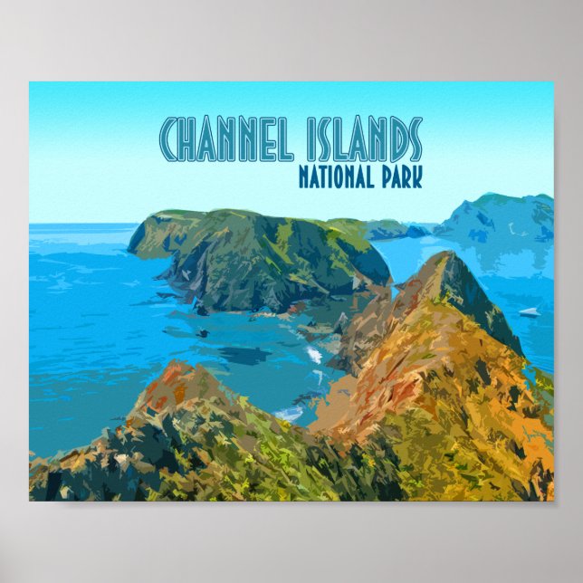 Poster Parque Nacional das Ilhas do Canal California Vint (Frente)