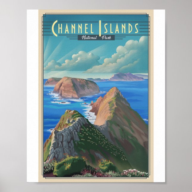 Poster Parque Nacional das Ilhas do Canal Litho Trabalho  (Frente)