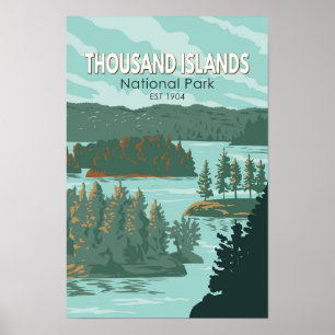 Poster Parque Nacional das Ilhas Milhares - Canadá - Vint