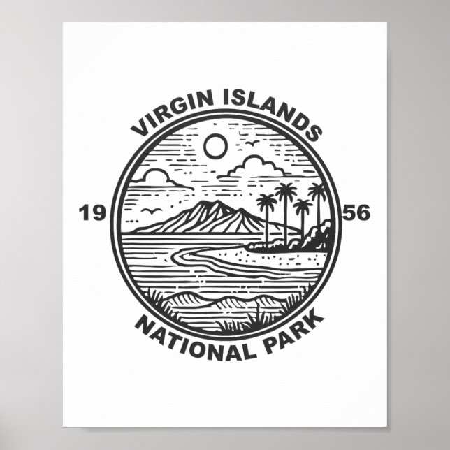 Poster Parque Nacional das Ilhas Virgens (Frente)