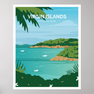 Poster Parque Nacional das Ilhas Virgens