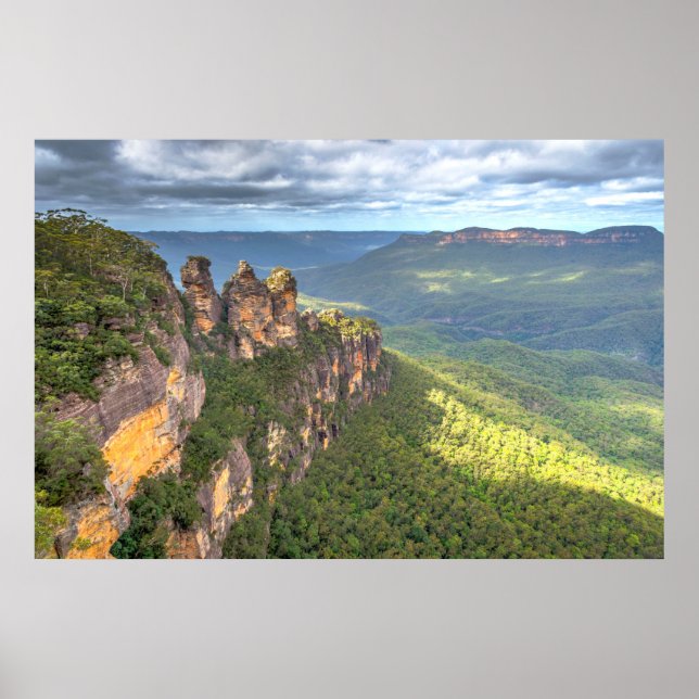 Poster Parque Nacional das Montanhas Azuis, Austrália (Frente)