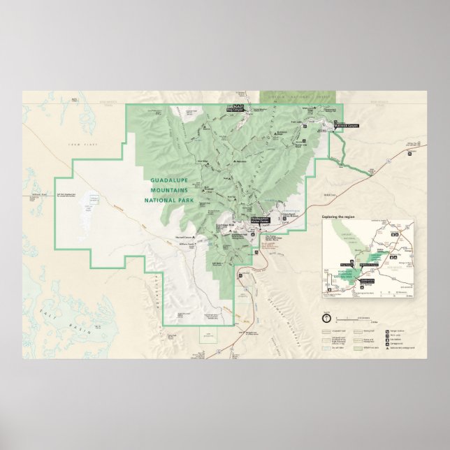 Poster Parque Nacional das Montanhas Guadalupe (Frente)