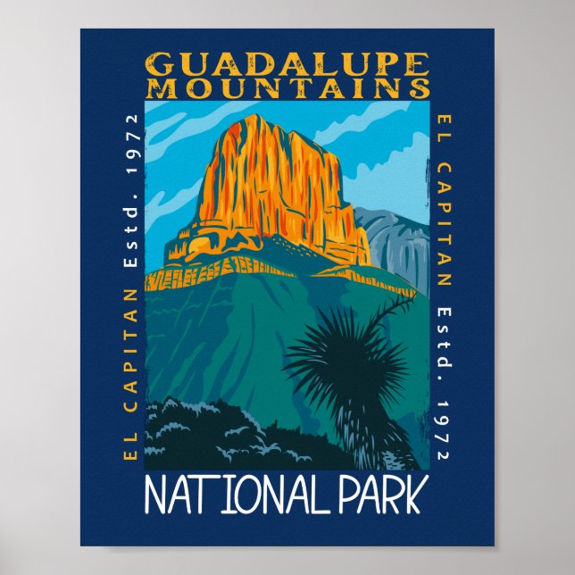 Poster Parque Nacional das Montanhas Guadalupe (Frente)