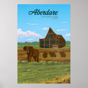 Poster Parque Nacional de Aberdare Cartaz de Viagens do Q