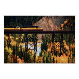 Pôster Parque nacional de Denali e conserva EUA Alaska