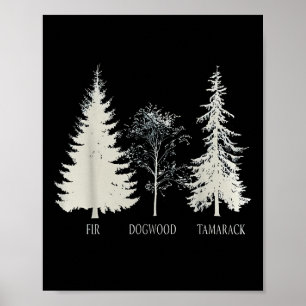 Poster Parque Nacional de Fir Dogwood Tamarack Vintage