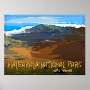 Poster Parque nacional de Haleakala, Maui Havaí