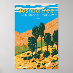 Poster Parque Nacional de Joshua Tree Fortynina Palms Oas