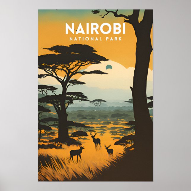 Poster Parque Nacional de Nairobi (Frente)