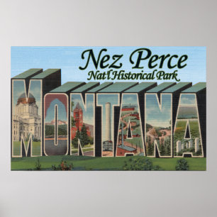 Poster Parque nacional de Nez Perce, Montana