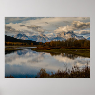 Poster Parque Nacional de Oxbow Bend Grand Teton